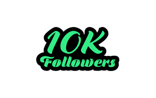 10K Followers Sticker PNG