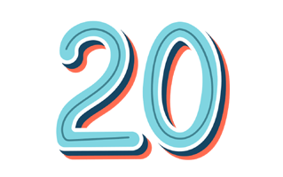 20 Sticker PNG