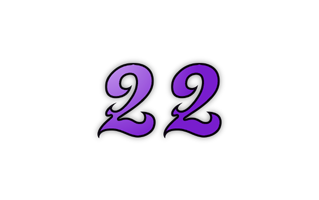 Number Twenty Two PNG