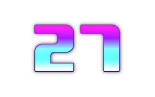 Number Twenty Seven PNG
