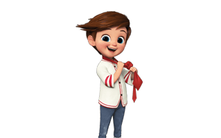 3D Cartoon Boy PNG