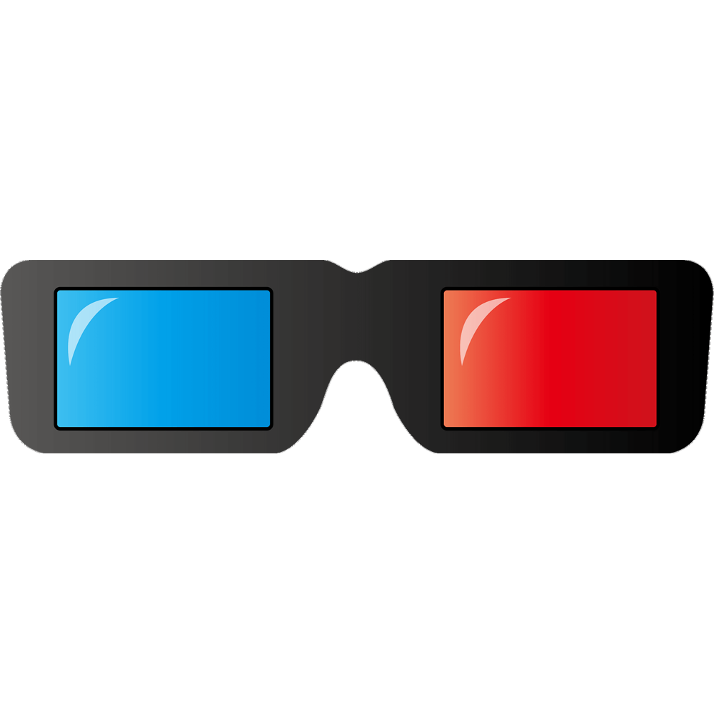 3D Glasses Transparent Clipart