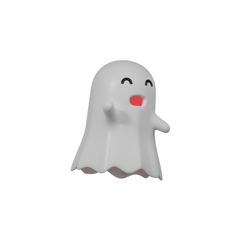 3D Halloween Ghost Transparent Picture