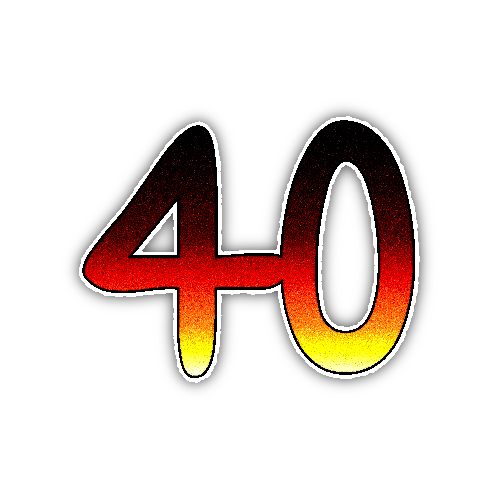 Number Forty Transparent Clipart