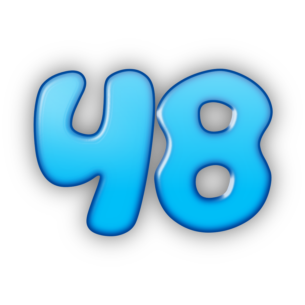 Number Forty Eight Transparent Image