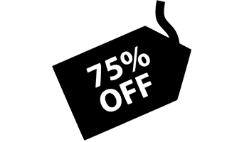 75 Percent Off PNG