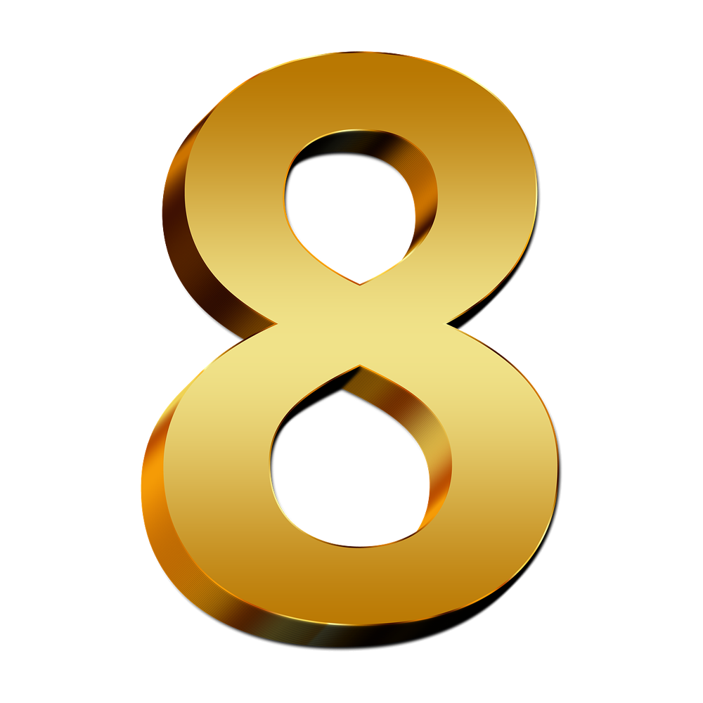 Number Eight Transparent Image