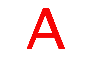 A Alphabet Red PNG