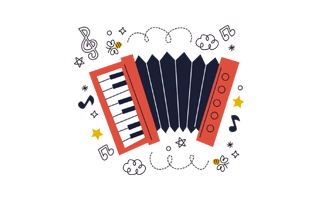 Accordion Free Sticker PNG