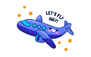 Airplane Sticker PNG