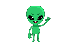 Alien Free Sticker PNG