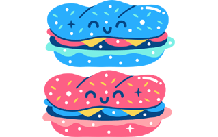 American Food Free Sticker PNG