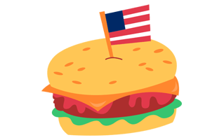 American Food Sticker PNG
