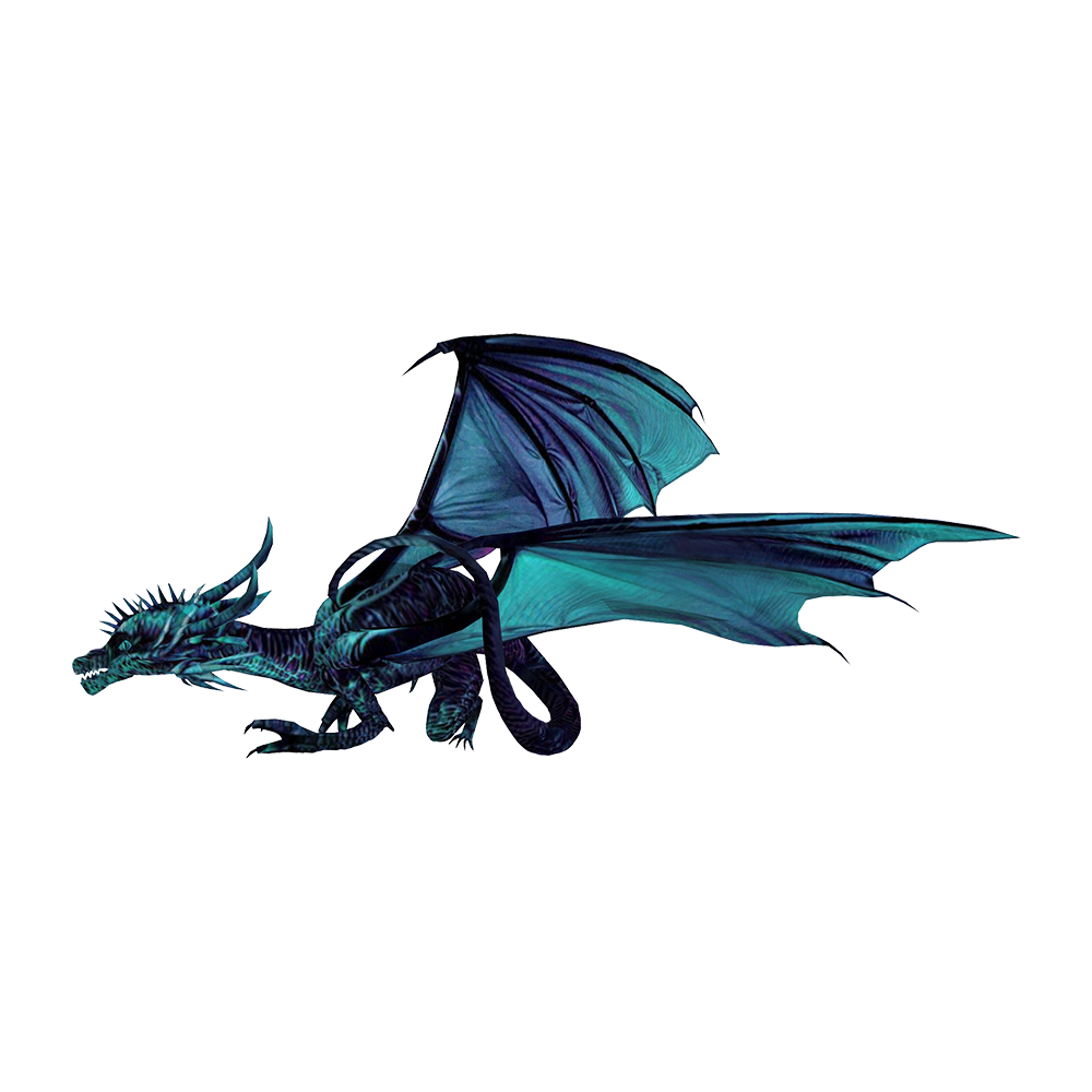 Ancient Blue Dragon  Transparent Clipart