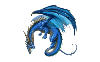 Ancient Blue Dragon PNG