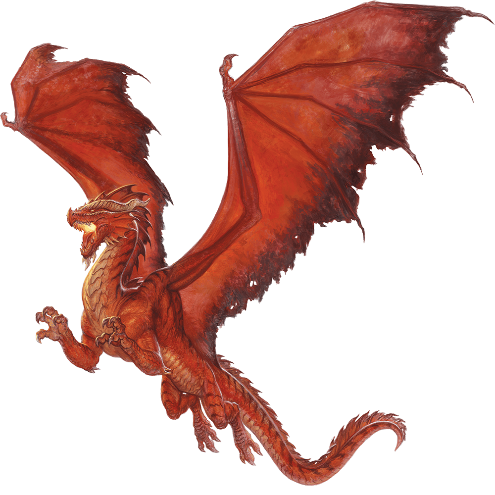 Ancient Red Dragon  Transparent Photo