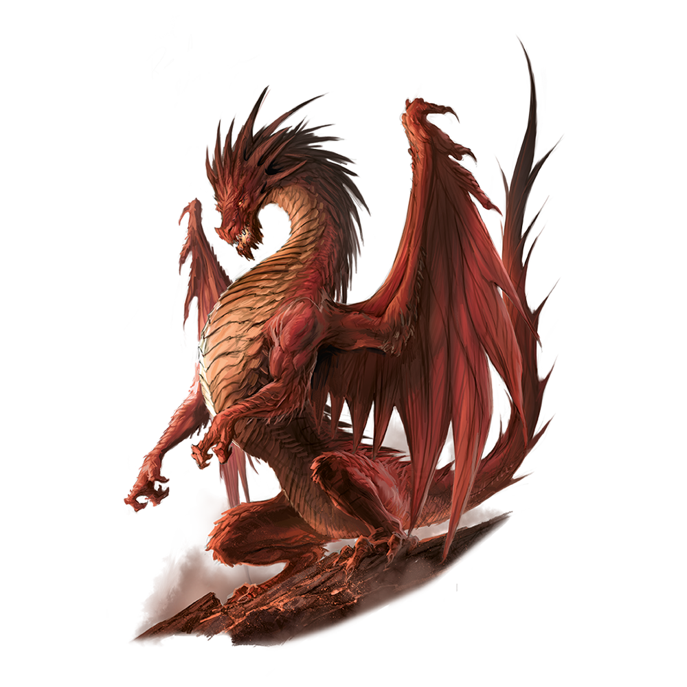 Ancient Red Dragon  Transparent Picture