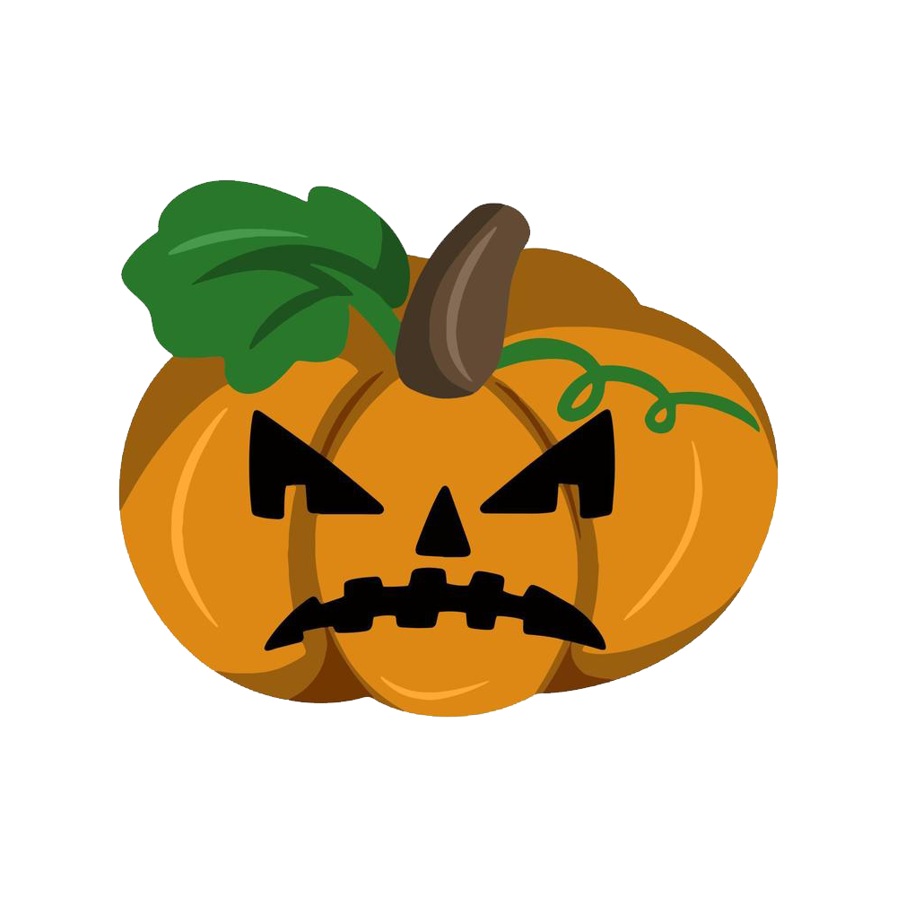 Angry Halloween Pumpkin  Transparent Clipart