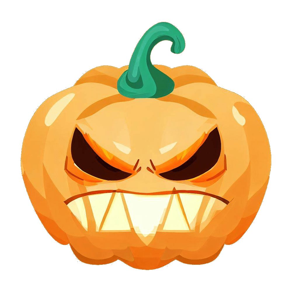 Angry Halloween Pumpkin  Transparent Gallery