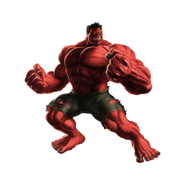 Angry Red Hulk Transparent Photo