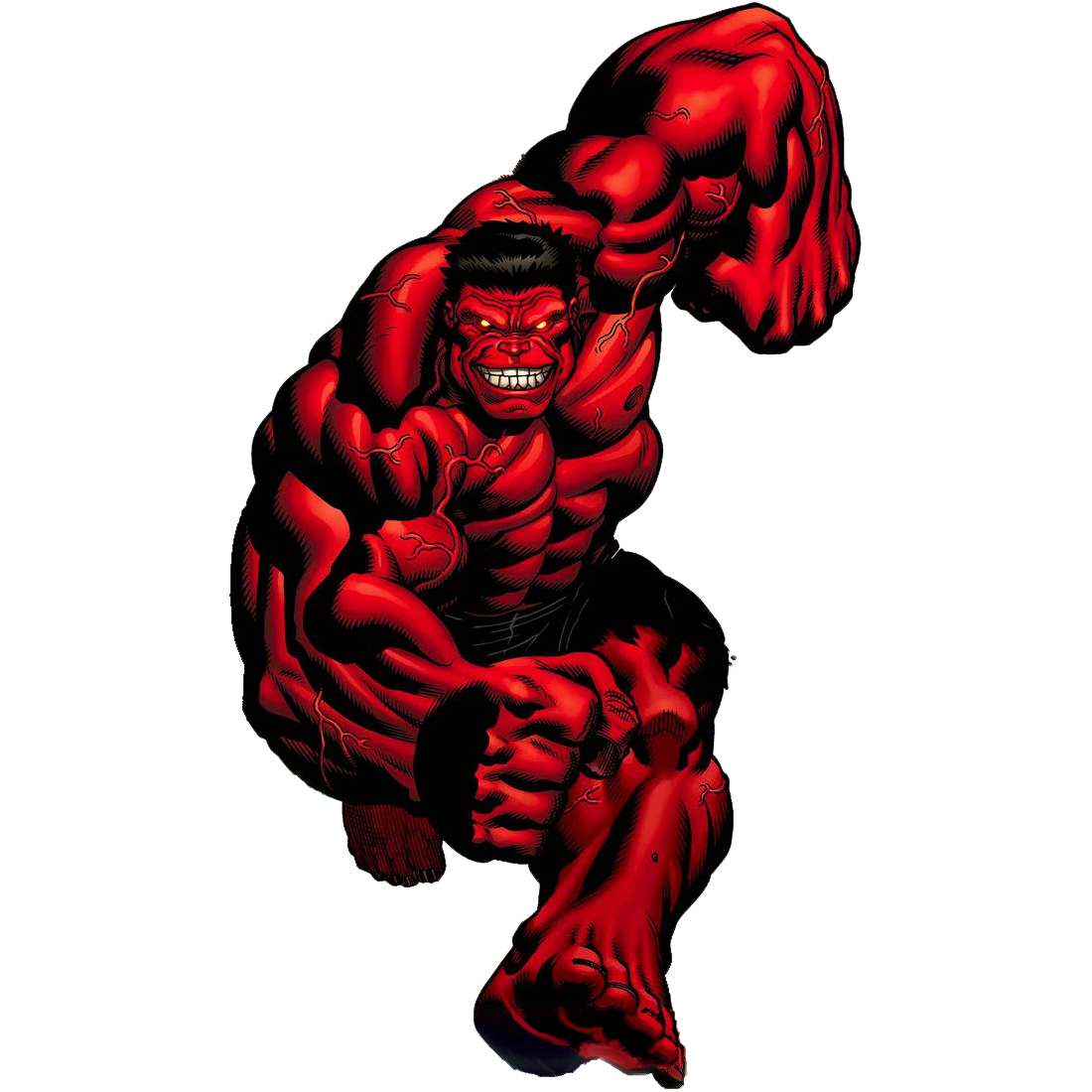 Angry Red Hulk Transparent Clipart