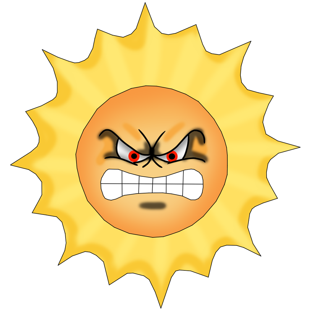 Angry Sun Transparent Picture