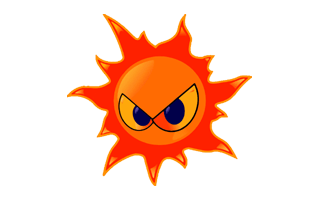 Angry Sun PNG
