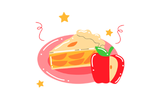 Apple Pie Sticker PNG