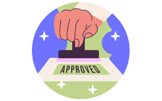 Approved Sticker PNG