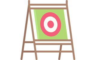 Archery Board Sticker PNG