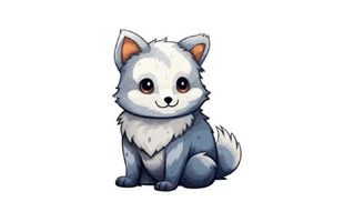 Arctic Fox Sticker PNG