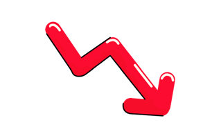 Arrow Down Sticker PNG