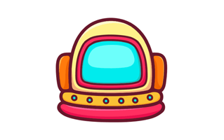 Astronaut Helmet Free Sticker PNG