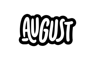 August Sticker PNG