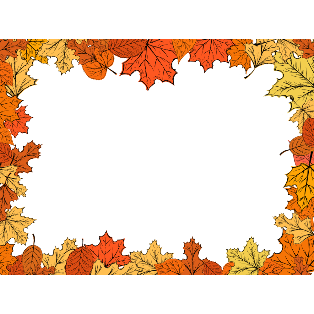 Autumn Leaf Frame Transparent Photo