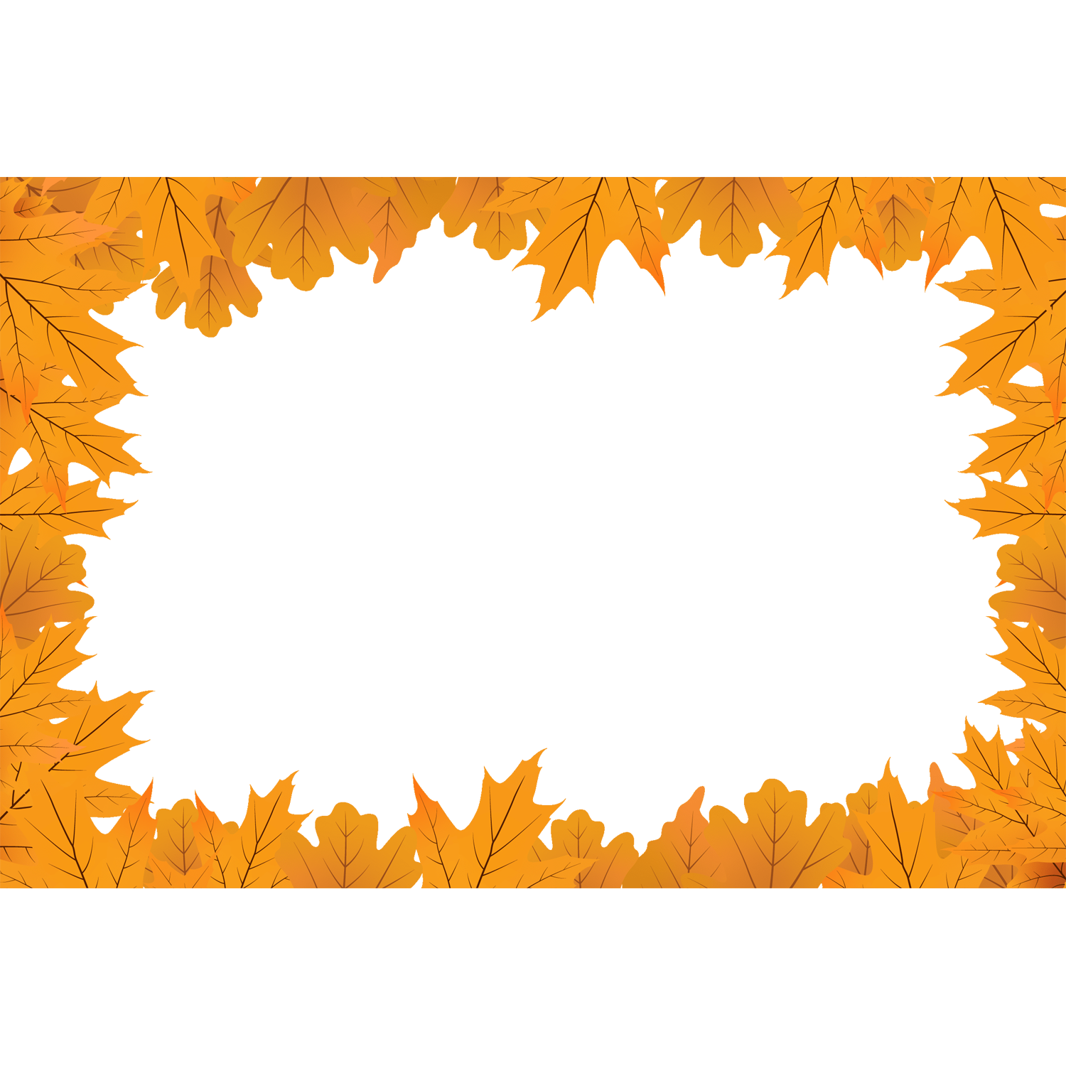 Autumn Leaf Frame Transparent Clipart