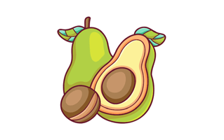 Avocado Free Sticker PNG