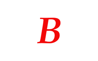 B Alphabet Red PNG