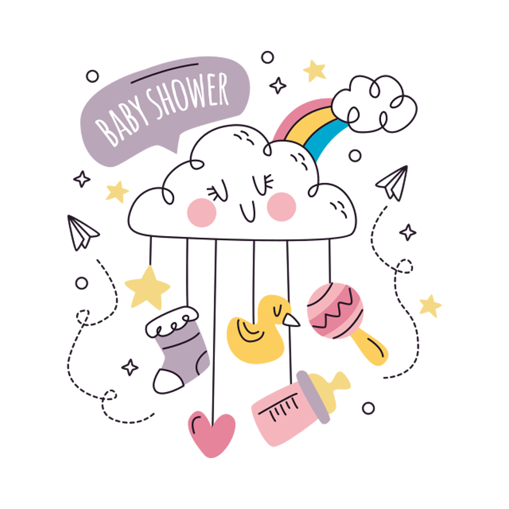 Baby Shower Free Sticker Transparent Image