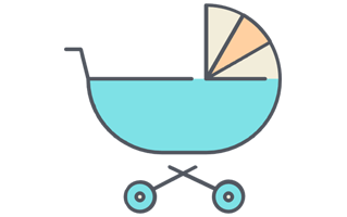 Baby Stroller Sticker PNG