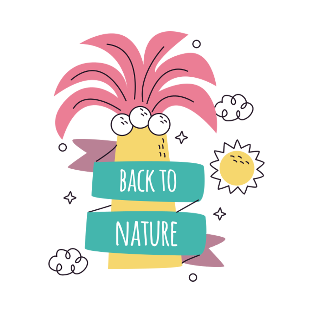 Back To Nature Free Sticker Transparent Picture