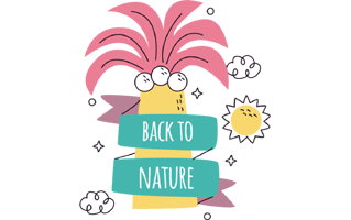 Back To Nature Sticker PNG