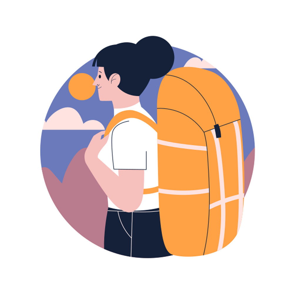 Backpacking Free Sticker Transparent Image