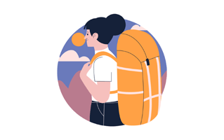Backpacking Free Sticker PNG