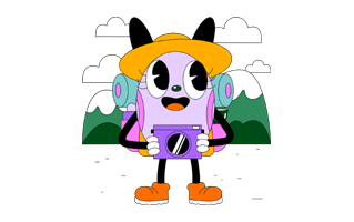 Backpacking Sticker PNG