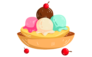 Banana Split Sticker PNG