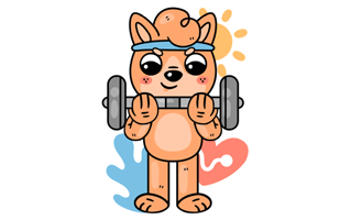Barbell Free Sticker PNG