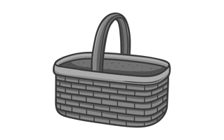 Basket Free Sticker PNG