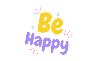 Be Happy Sticker PNG