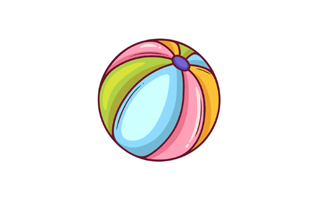 Beach Ball Free Sticker PNG